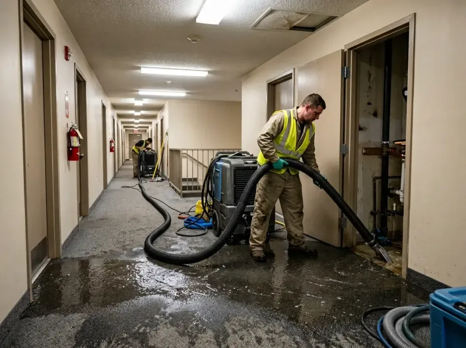 multi-unit-apartment-hallway-f-005 — frequently asked questions, Emergency Burst Pipe Water Extraction & Removal in Prior La…